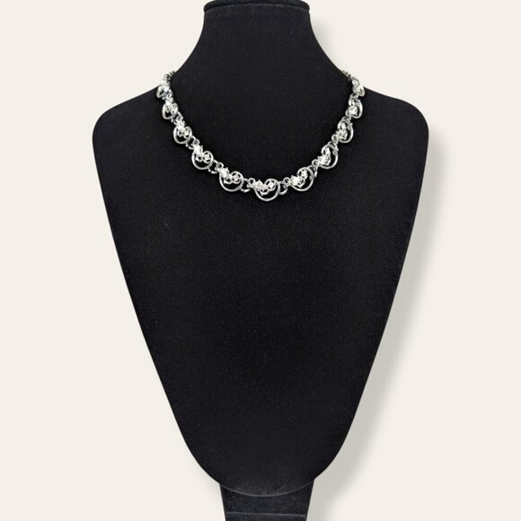 Vintage Rhinestone Accent Choker Necklace - Picture 2 of 7